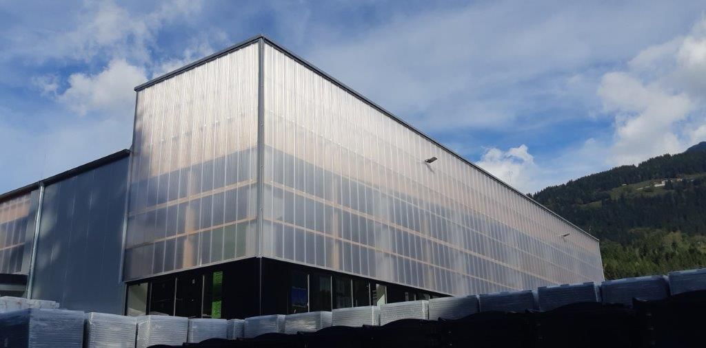 BVH-Europlast Dellach im Drautal - PC-Paneele 40 mm Breite 500 mm transparent