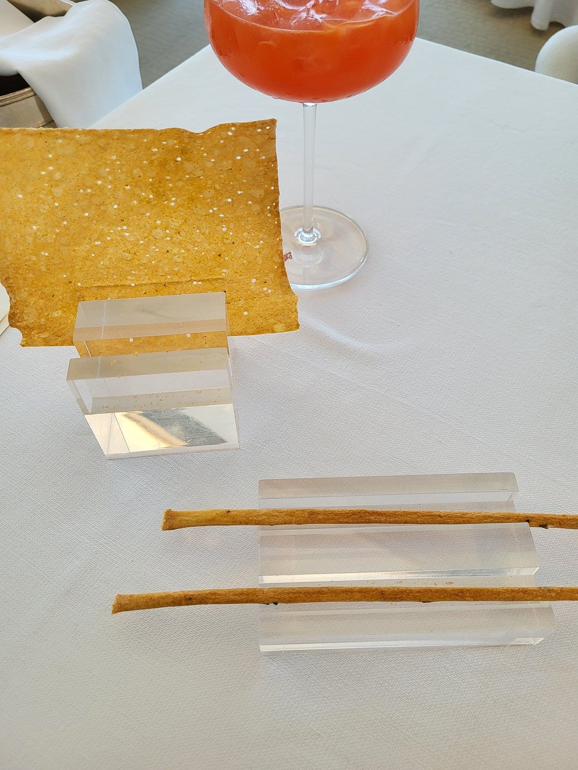 Anwendung – Gastronomie dekorative Tischobjekte – PMMA Blöcke transparent poliert