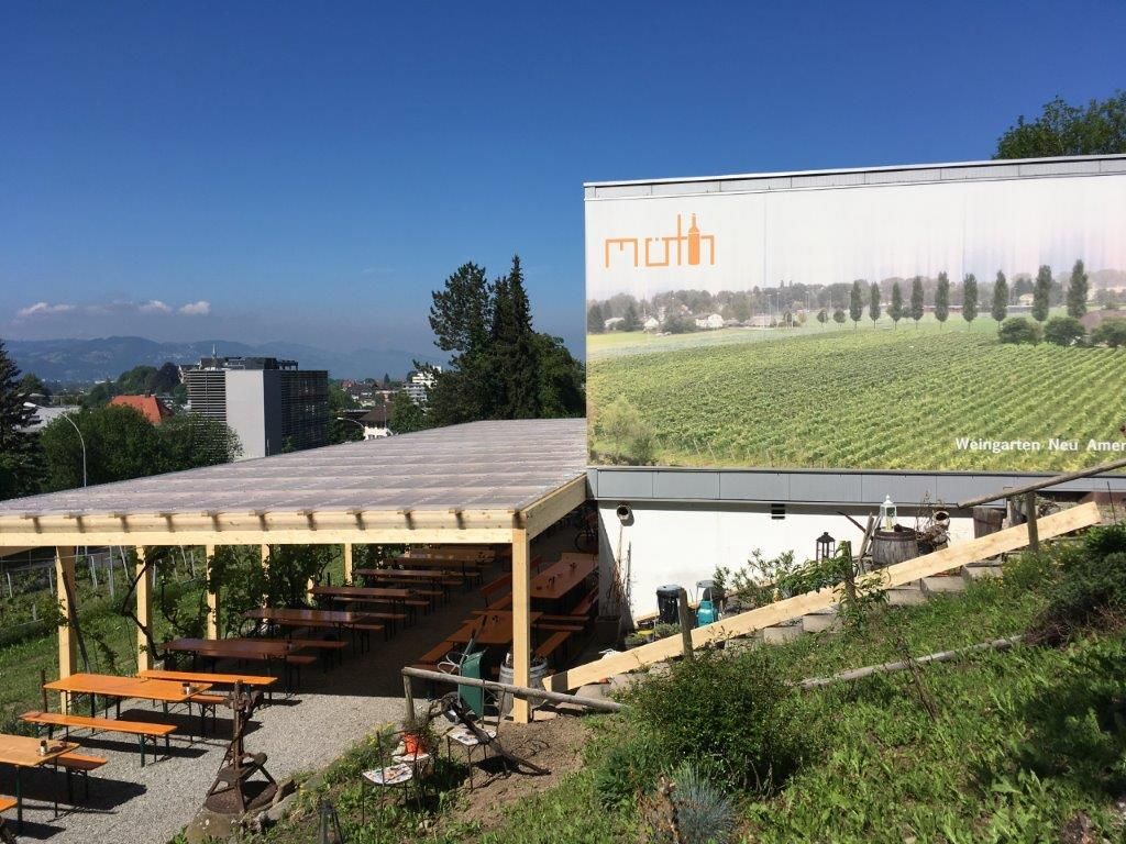 BVH-Heuriger Möth - Kennelbach - Produkt Plexiglas Stegplatten 16 mm transparent